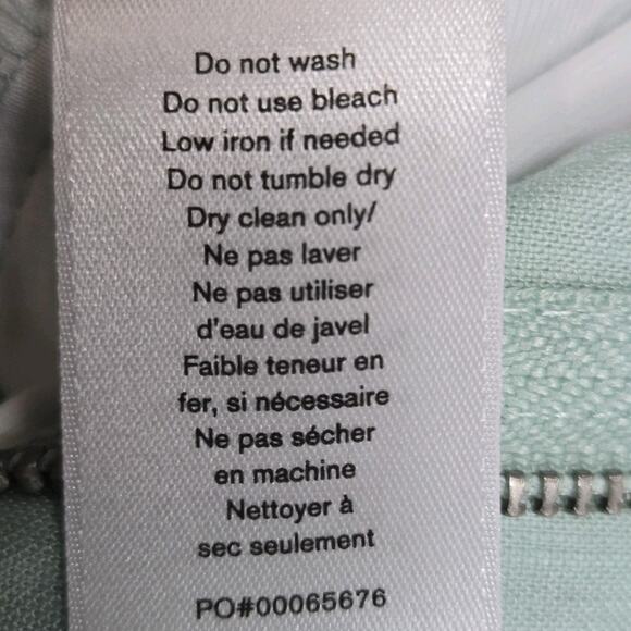 Rag & Bone Pants Womens 14 NEW Dylan Cropped Linen Wide Leg Mint Pastel Green - Picture 15 of 15